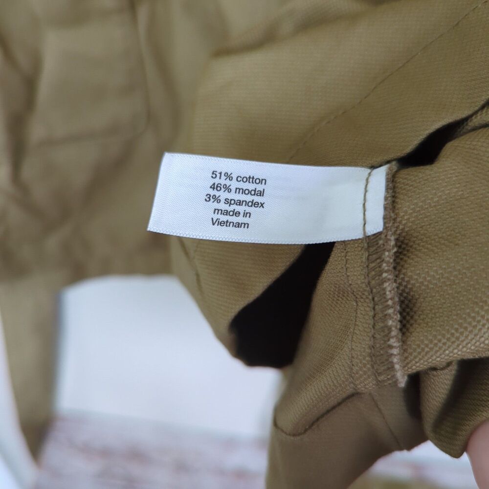 Lane Bryant Khaki Canvas Belted Tie Front Utility Jacket Size 16 Neutral - Picture 4 of 8